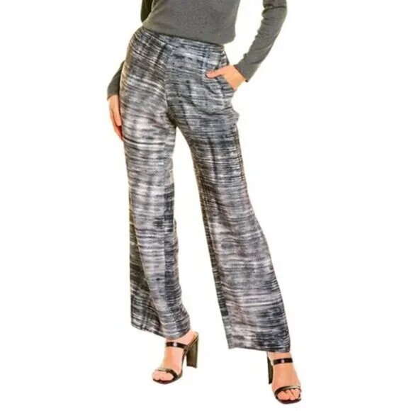 Natori Paloma NWT Pants L Printed Cady Trousers NWT $228 - Picture 1 of 8